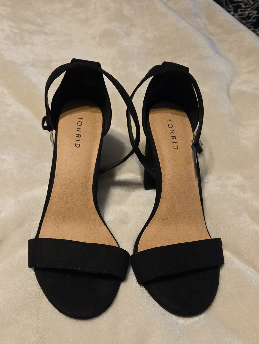 torrid Black Ankle-Strap Block Heel Sandals